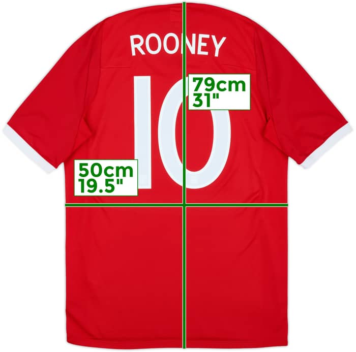 2010-11 England Away Shirt Rooney #10 - 8/10 - (M)