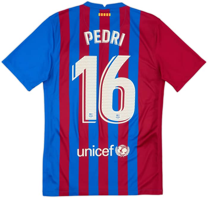 2021-22 Barcelona Home Shirt Pedri #16 - 10/10 - (S)