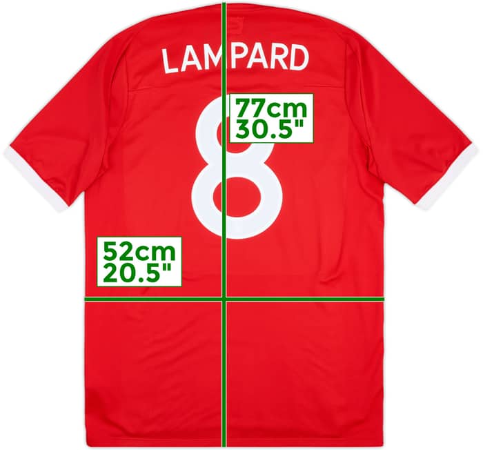 2010-11 England Away Shirt Lampard #8 - 9/10 - (L)