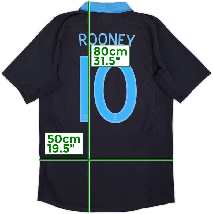 2011-12 England Away Shirt Rooney #10 - 8/10 - (M)