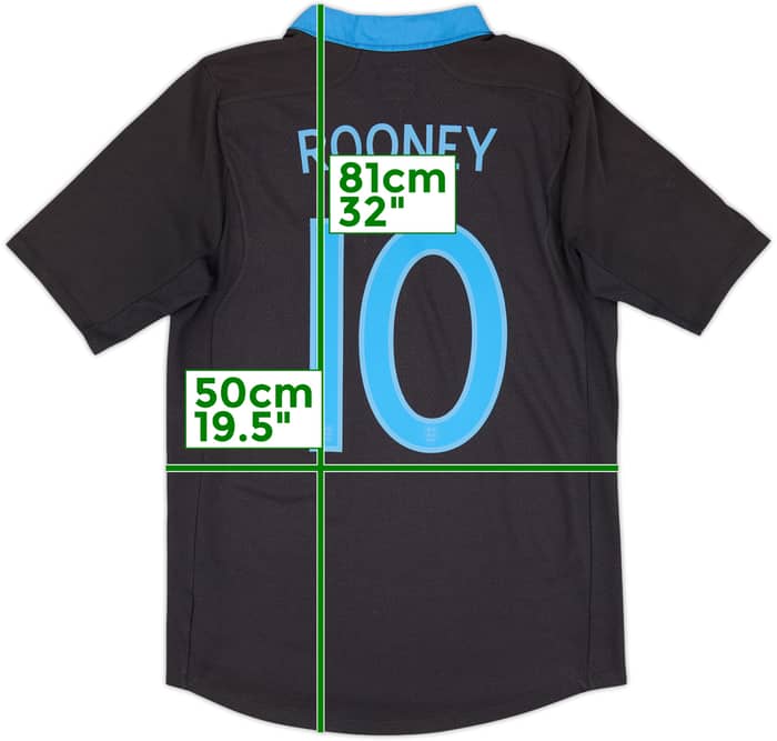 2011-12 England Away Shirt Rooney #10 - 9/10 - (M)