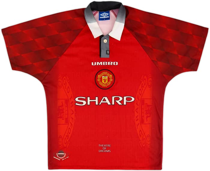 1996-98 Manchester United Home Shirt Cantona #7 - 8/10 - (M)