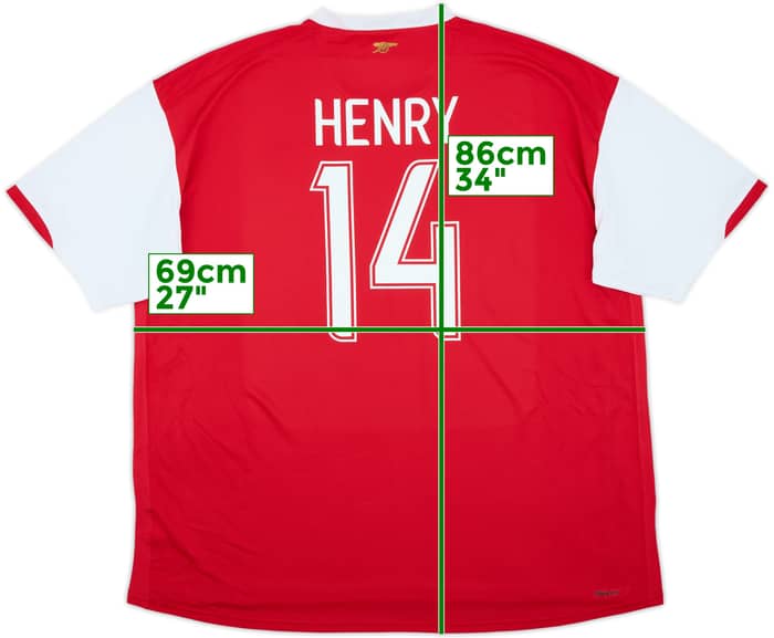 2006-08 Arsenal Home Shirt Henry #14 - 9/10 - (3XL)