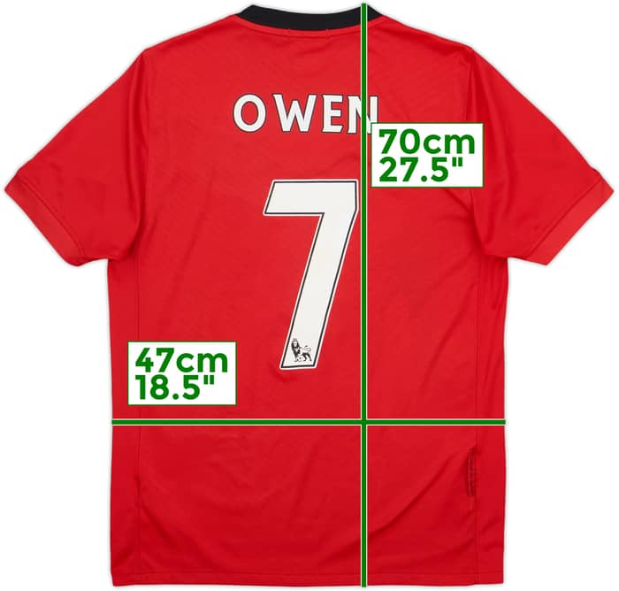 2009-10 Manchester United Home Shirt Owen #7 - 7/10 - (S)