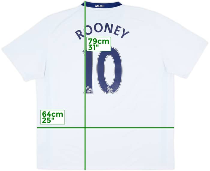 2008-10 Manchester United Away Shirt Rooney #10 - 8/10 - (XXL)