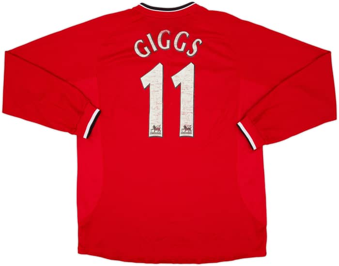 2000-02 Manchester United Home L/S Shirt Giggs #11 - 5/10 - (L)