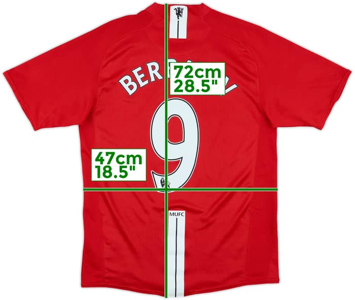 2007-09 Manchester United Home Shirt Berbatov #9 - 8/10 - (S)