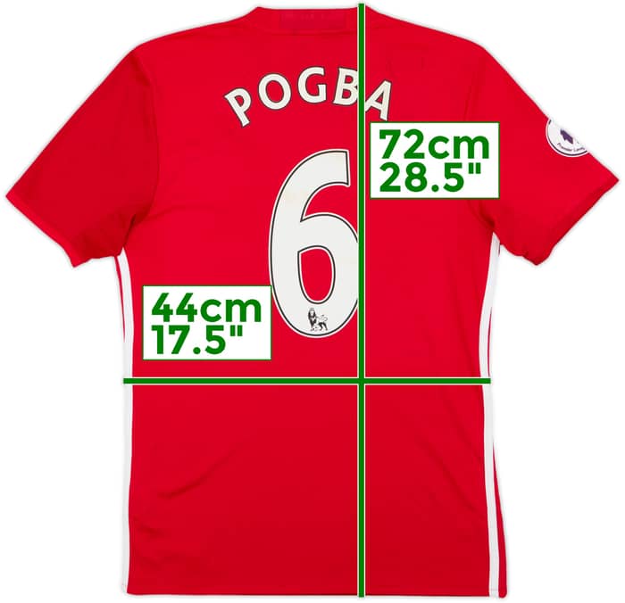 2016-17 Manchester United Home Shirt Pogba #6 - 5/10 - (S)
