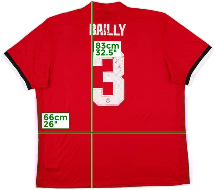 2017-18 Manchester United Home Shirt Bailly #3 - 5/10 - (XXL)