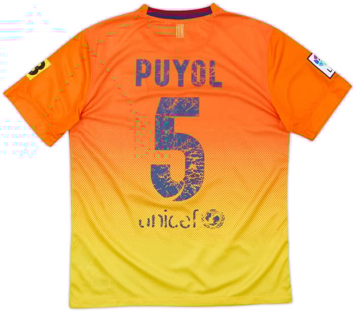 2012-13 Barcelona Away Shirt Puyol #5 - 4/10 - (S)