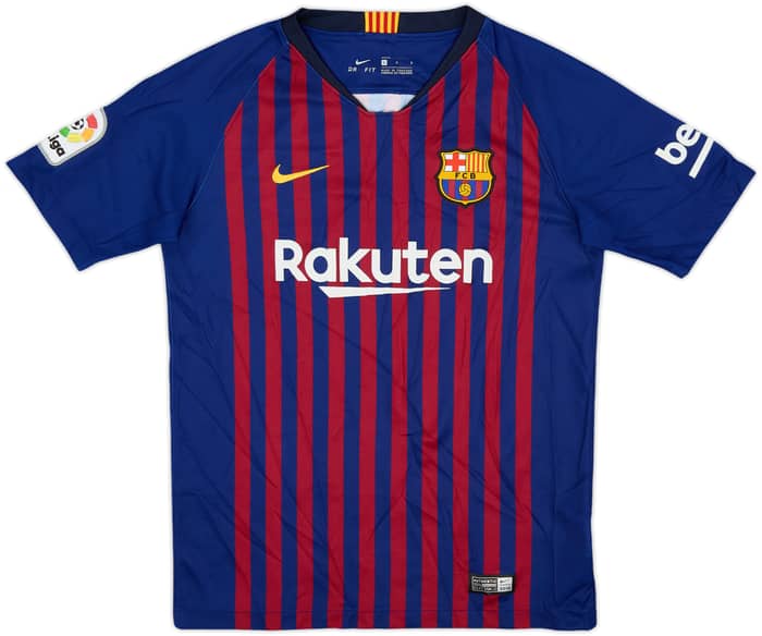 2018-19 Barcelona Home Shirt - 8/10 - (L.Boys)