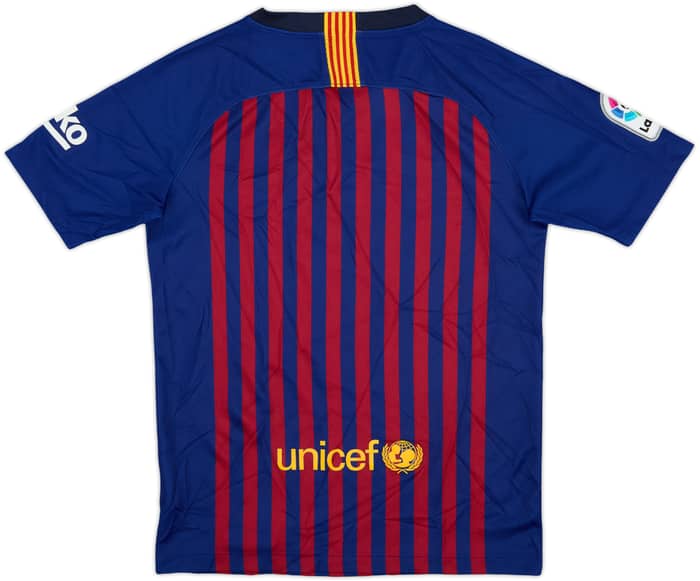 2018-19 Barcelona Home Shirt - 8/10 - (L.Boys)