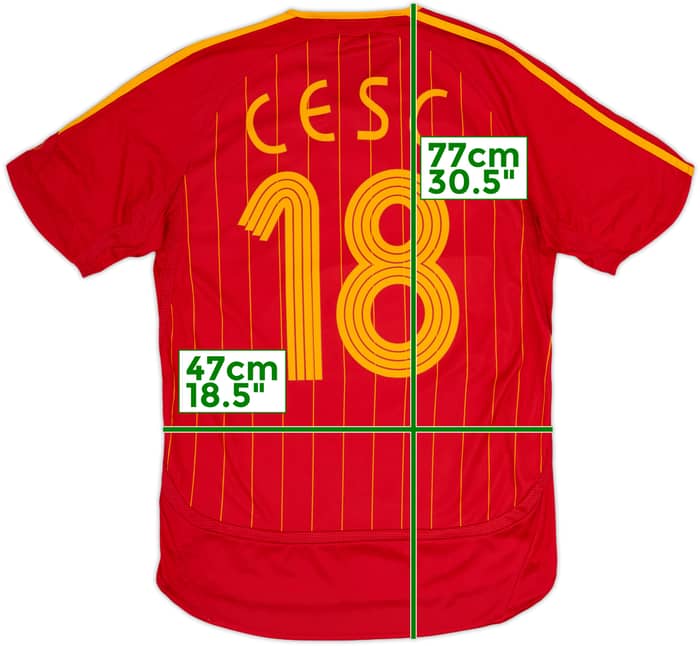 2006-08 Spain Home Shirt Cesc #18 - 8/10 - (S)
