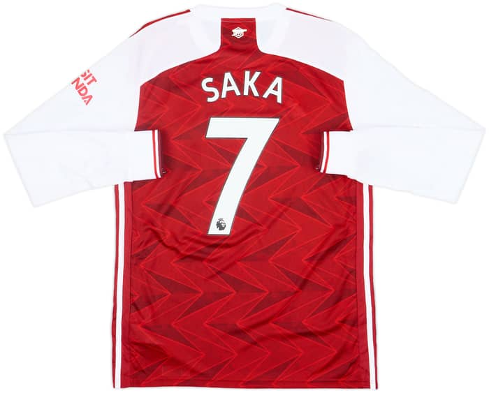 2020-21 Arsenal Home L/S Shirt Saka #7 - 7/10 - (M)