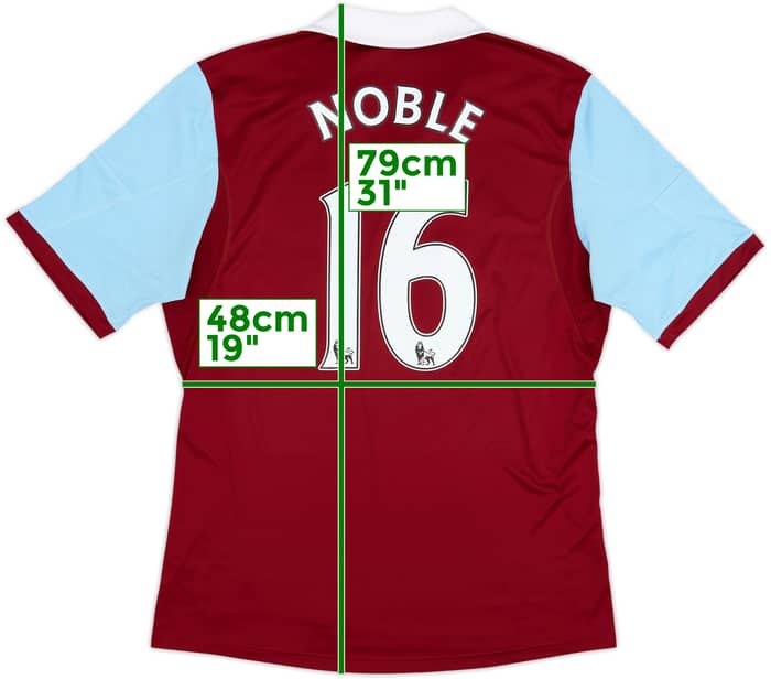 2013-14 West Ham Home Shirt Noble #16 - 6/10 - (L)