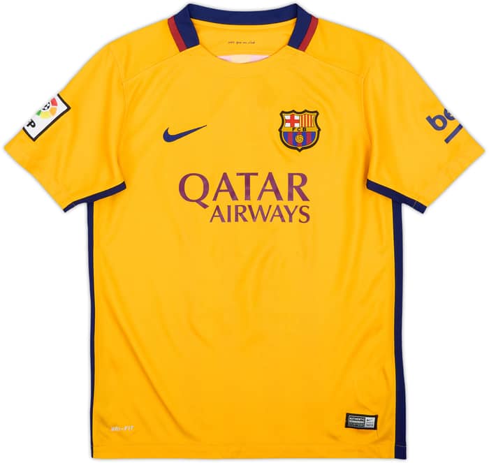 2015-16 Barcelona Away Shirt - 9/10 - (L.Boys)