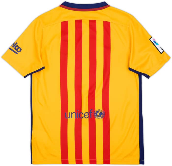 2015-16 Barcelona Away Shirt - 9/10 - (L.Boys)