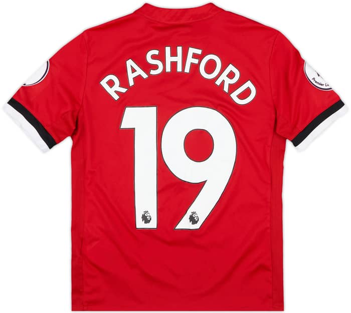 2017-18 Manchester United Home Shirt Rashford #19 - 6/10 - (M.Boys)