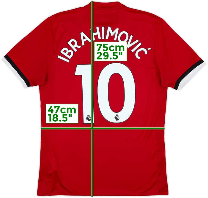 2017-18 Manchester United Home Shirt Ibrahimovic #10 - 6/10 - (M)