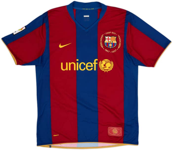 2007-08 Barcelona Home Shirt Ronaldinho #10 - 7/10 - (M)