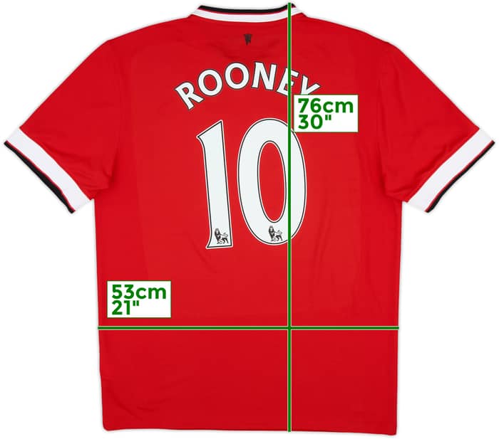 2014-15 Manchester United Home Shirt Rooney #10 - 6/10 - (L)