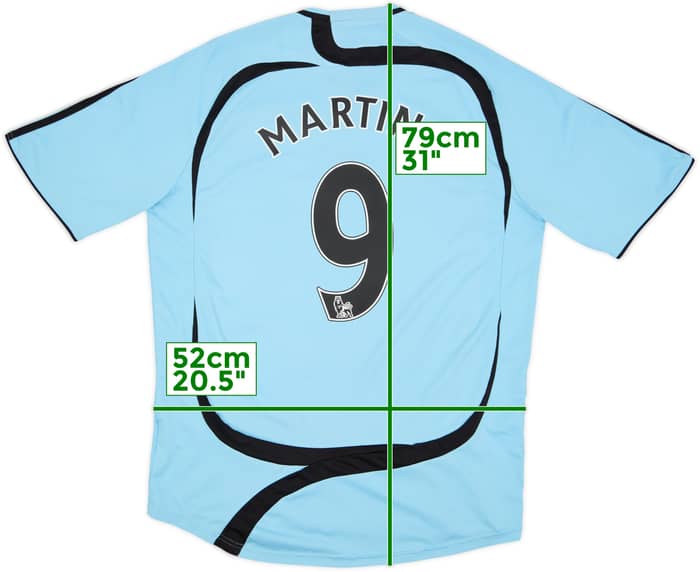 2007-08 Newcastle Away Shirt Martins #9 - 8/10 - (L)