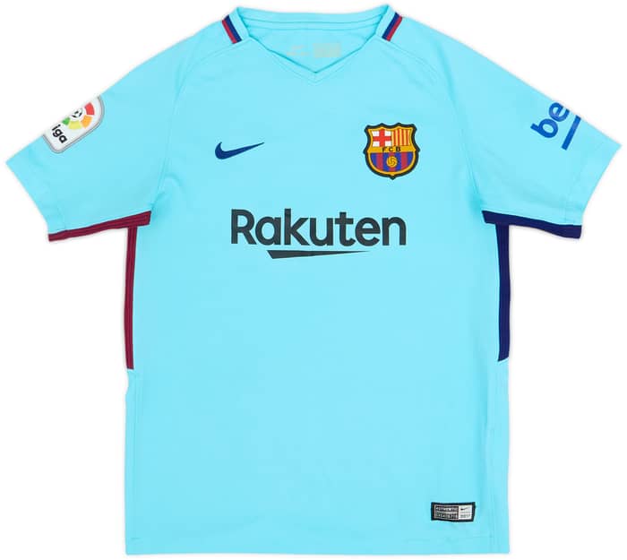2017-18 Barcelona Away Shirt - 5/10 - (M.Boys)