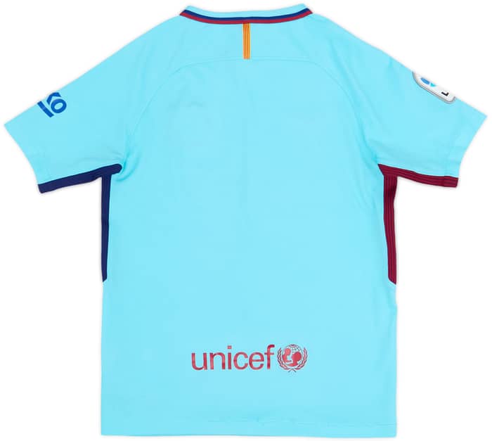2017-18 Barcelona Away Shirt - 5/10 - (M.Boys)