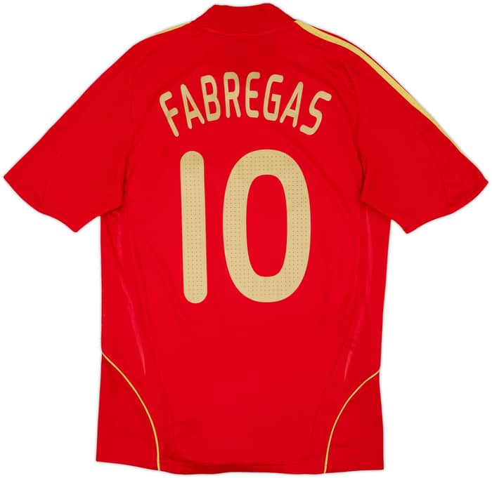 2007-09 Spain Home Shirt Fabregas #10 - 8/10 - (S)