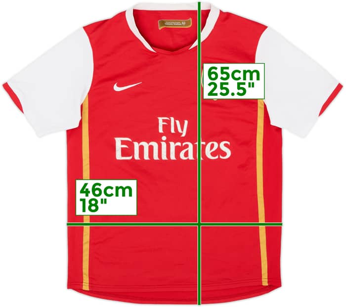 2006-08 Arsenal Home Shirt - 5/10 - (XL.Boys)