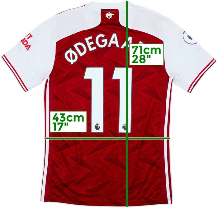 Camiseta de local del Arsenal 2020-21 Odegaard #11 - 7/10 - (S)
