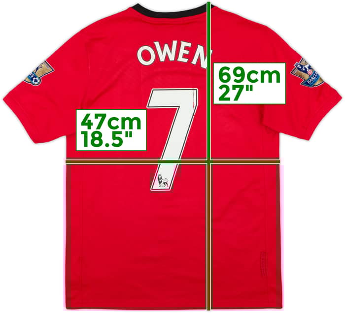 2009-10 Manchester United Home Shirt Owen #7 - 4/10 - (XL.Boys)