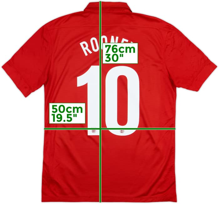 2013 England Away 150th Anniversary Shirt Rooney #10 - 8/10 - (M)