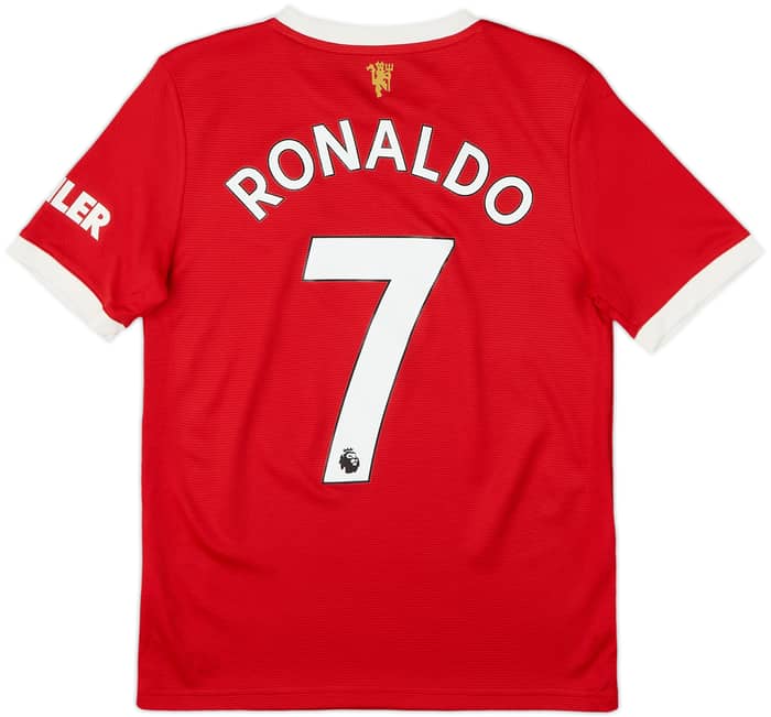 2021-22 Manchester United Home Shirt Ronaldo #7 - 8/10 - (L.Boys)
