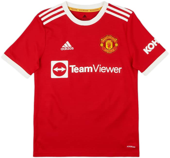 2021-22 Manchester United Home Shirt Ronaldo #7 - 8/10 - (L.Boys)