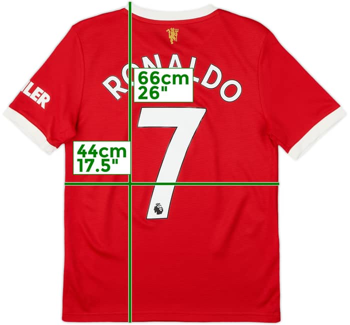 2021-22 Manchester United Home Shirt Ronaldo #7 - 8/10 - (L.Boys)