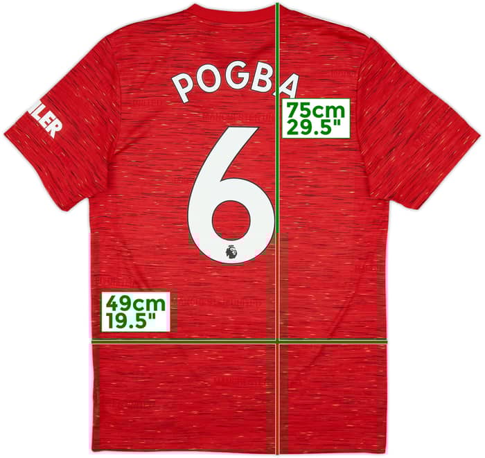 2020-21 Manchester United Home Shirt Pogba #6 - 9/10 - (M)