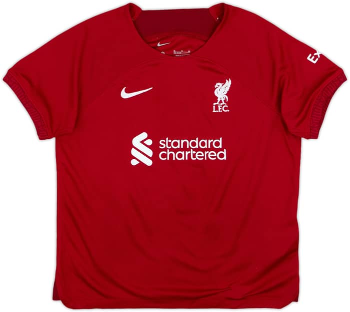2022-23 Liverpool Home Shirt Salah #11 - 8/10 - (7-8 Years)