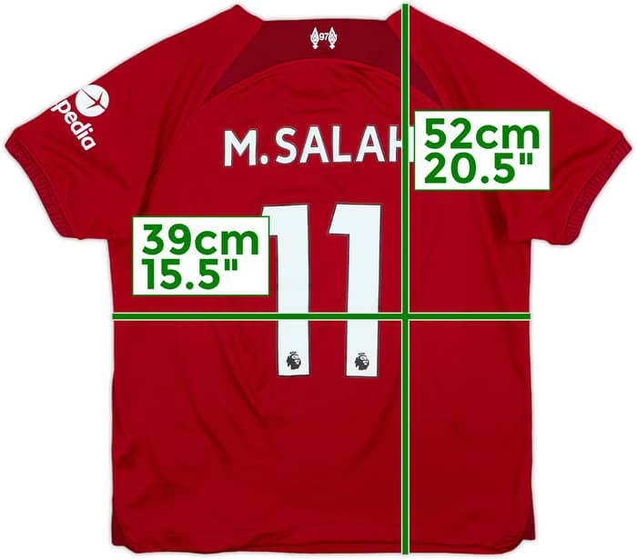 2022-23 Liverpool Home Shirt Salah #11 - 8/10 - (7-8 Years)