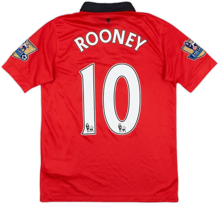 2013-14 Manchester United Home Shirt Rooney #10 - 8/10 - (L.Boys)