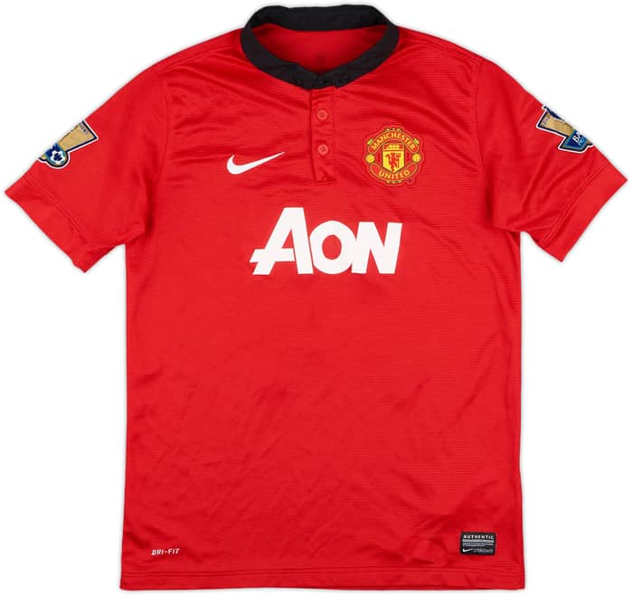 2013-14 Manchester United Home Shirt Rooney #10 - 8/10 - (L.Boys)
