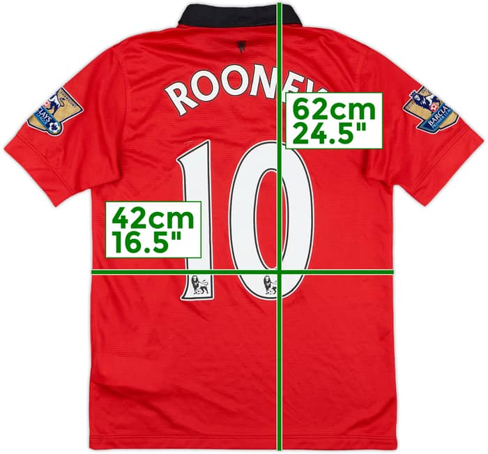 2013-14 Manchester United Home Shirt Rooney #10 - 8/10 - (L.Boys)