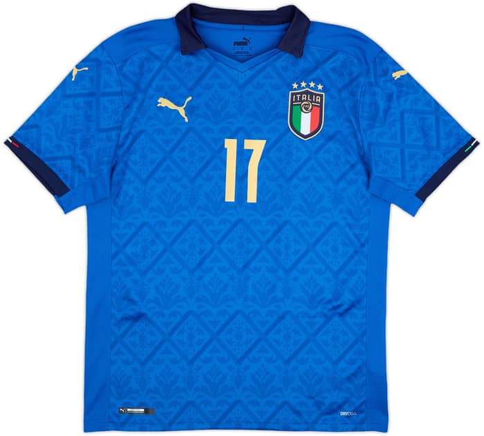 2020-21 Italy Home Shirt Immobile #17 - 9/10 - (S)