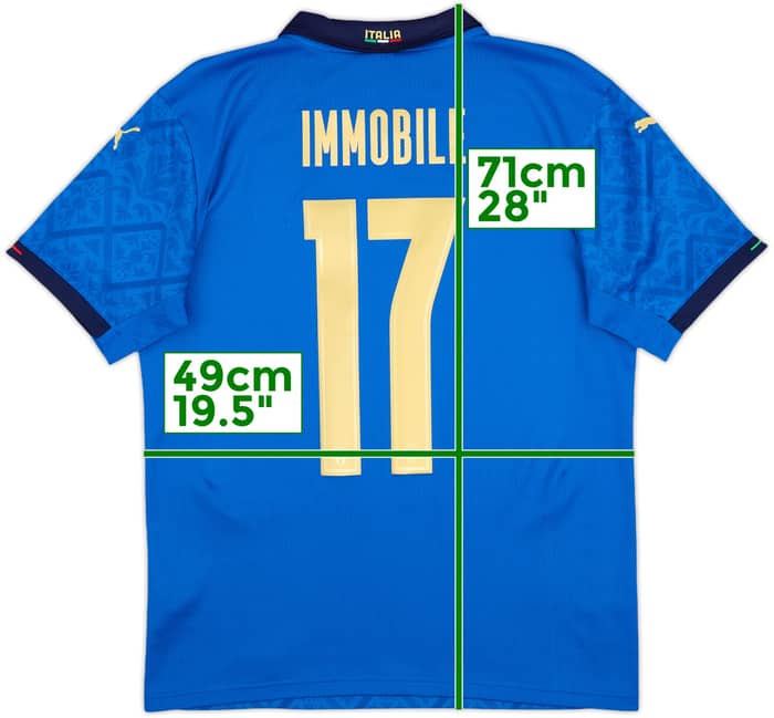 2020-21 Italy Home Shirt Immobile #17 - 9/10 - (S)