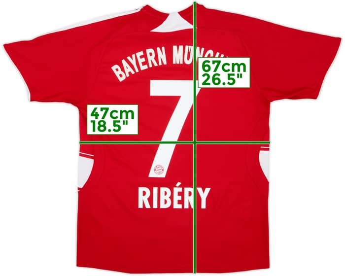 2008-09 Bayern Munich Home Shirt Ribery #7 - 7/10 - (L.Boys)