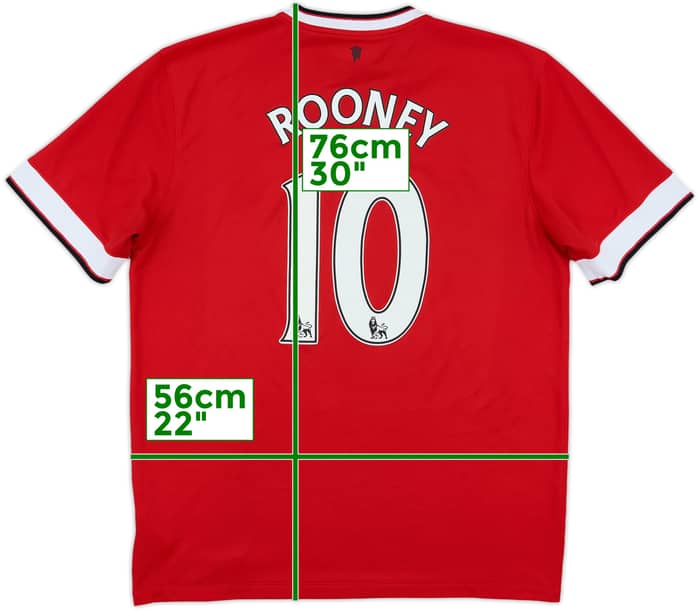 2014-15 Manchester United Home Shirt Rooney #10 - 8/10 - (L)