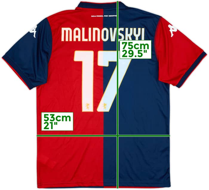 2024-25 Genoa Home Shirt Malinovskyi #17 - 9/10 - (L)
