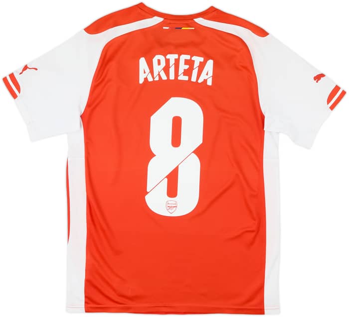 2014-15 Arsenal Home Shirt Arteta #8 - 9/10 - (S)