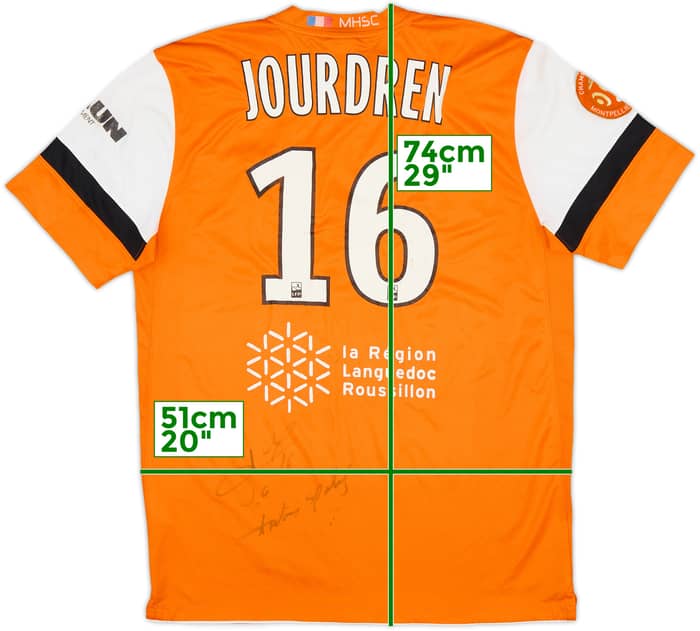 2012-13 Montpellier Signed GK Shirt Jourdren #16 - 5/10 - (L)