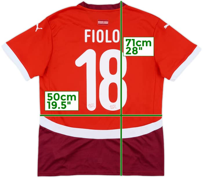 2024-25 Switzerland Home Shirt Fiolo #18 - 8/10 - (M)